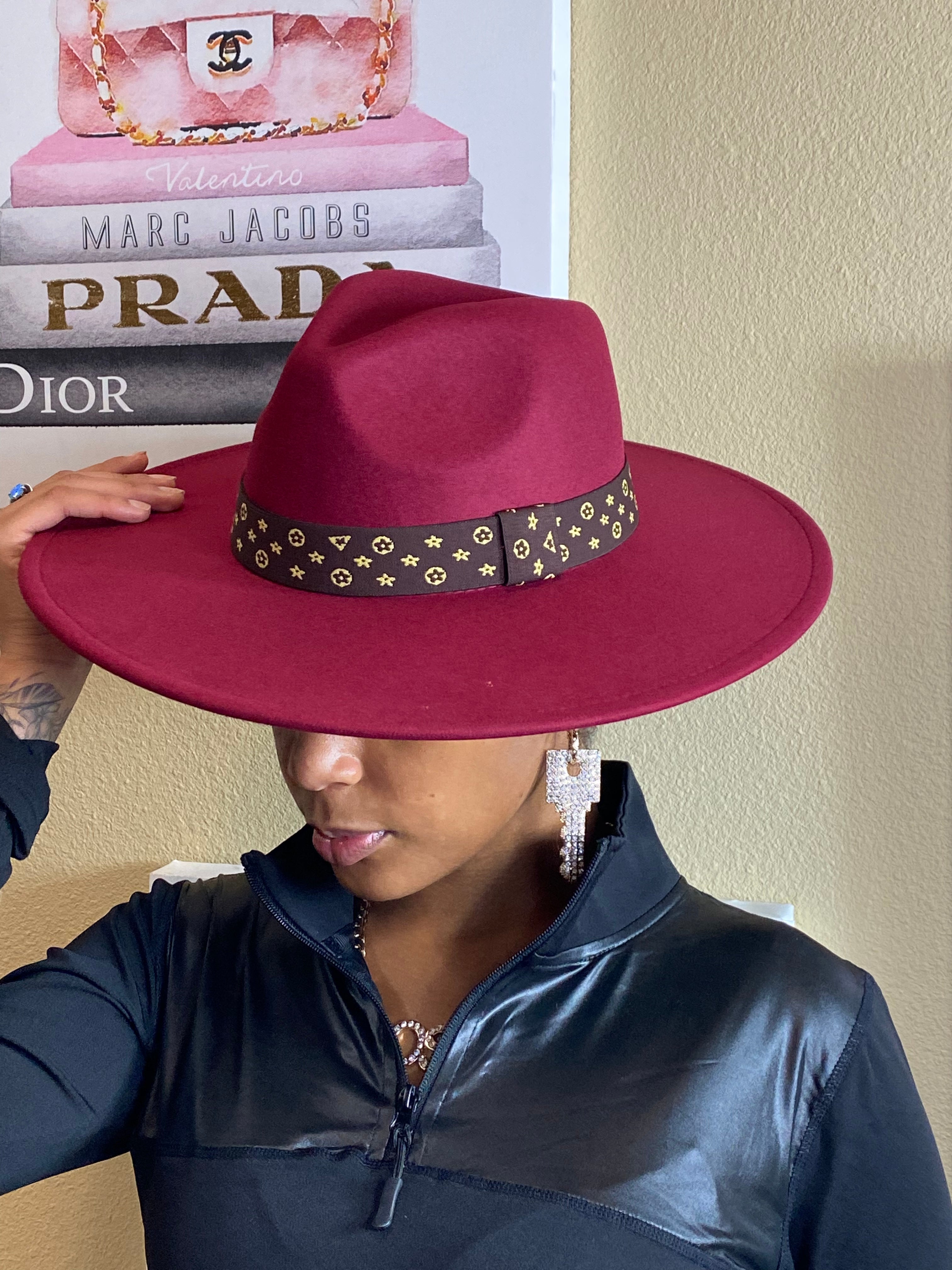Luxe Band Fedora Burgundy