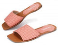 Square Toe Slides Blush
