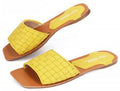 Square Toe Slides Yellow