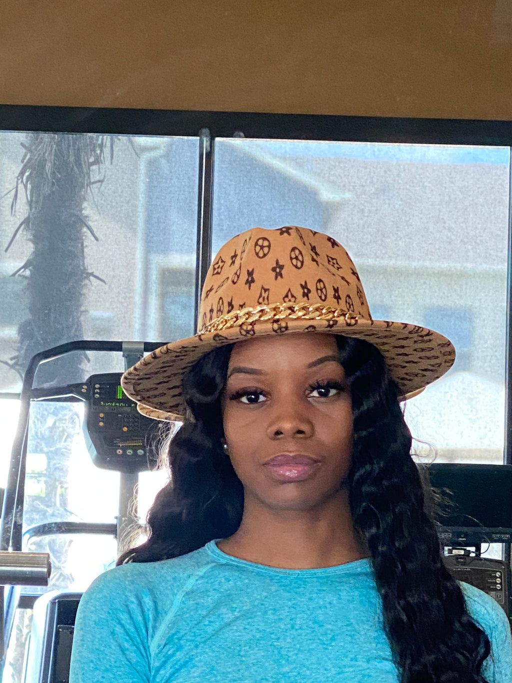 Luxury Chain Fedora Camel SM