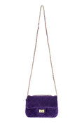Quilted Velvet Crossbody Purple