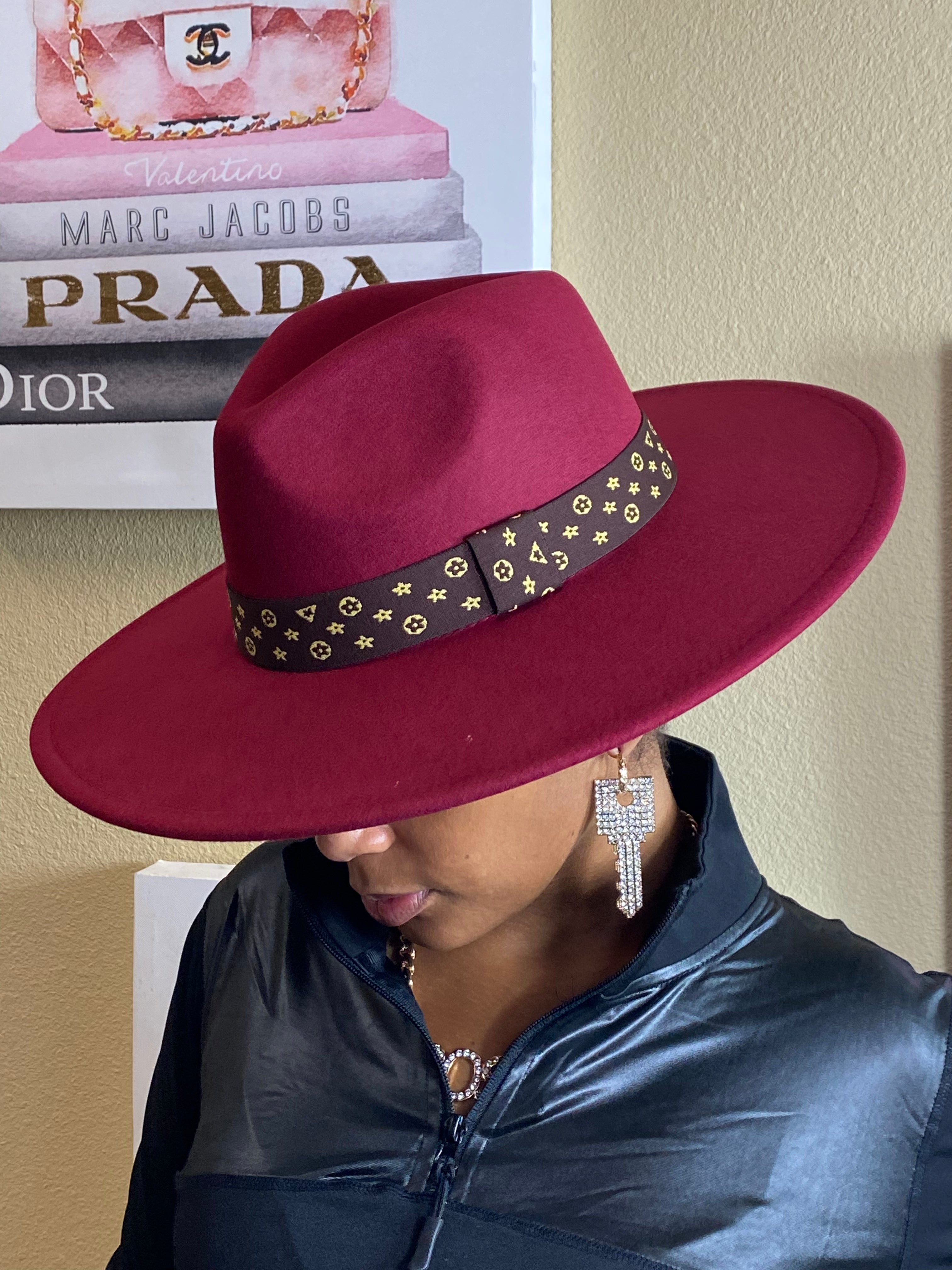 Luxe Band Fedora Burgundy