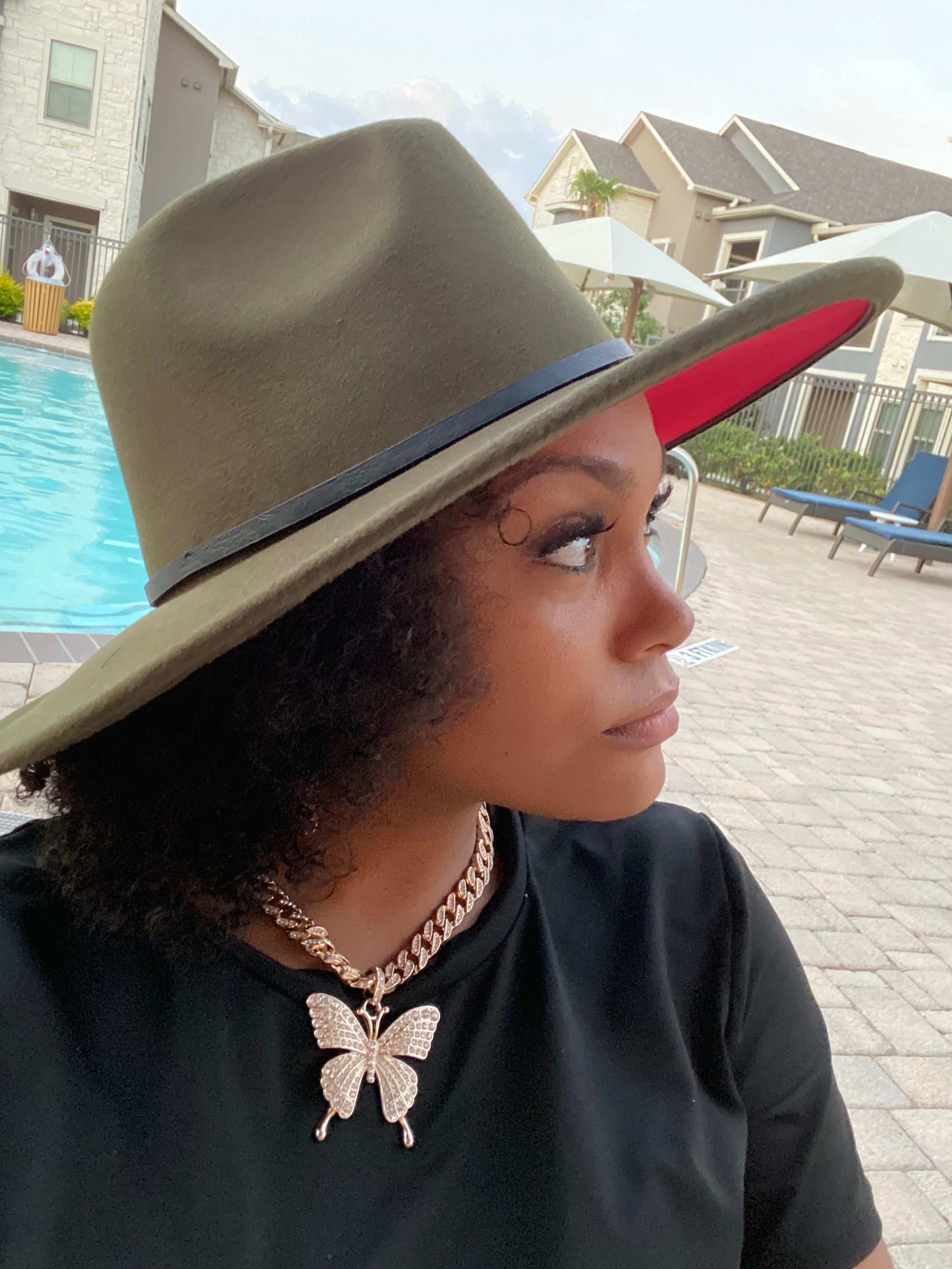 Olive Red Fedora W