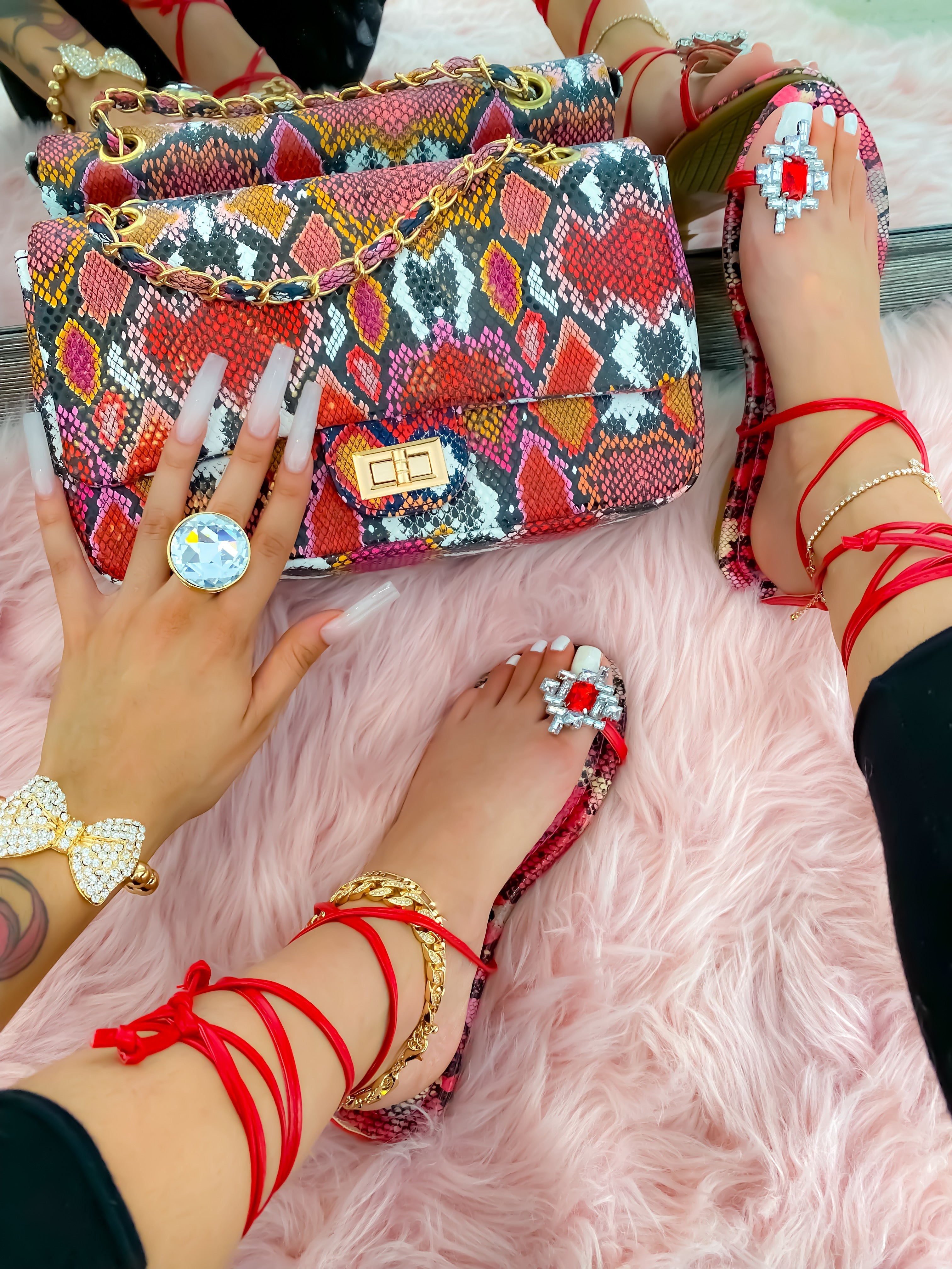 Lucynda Sandals Red