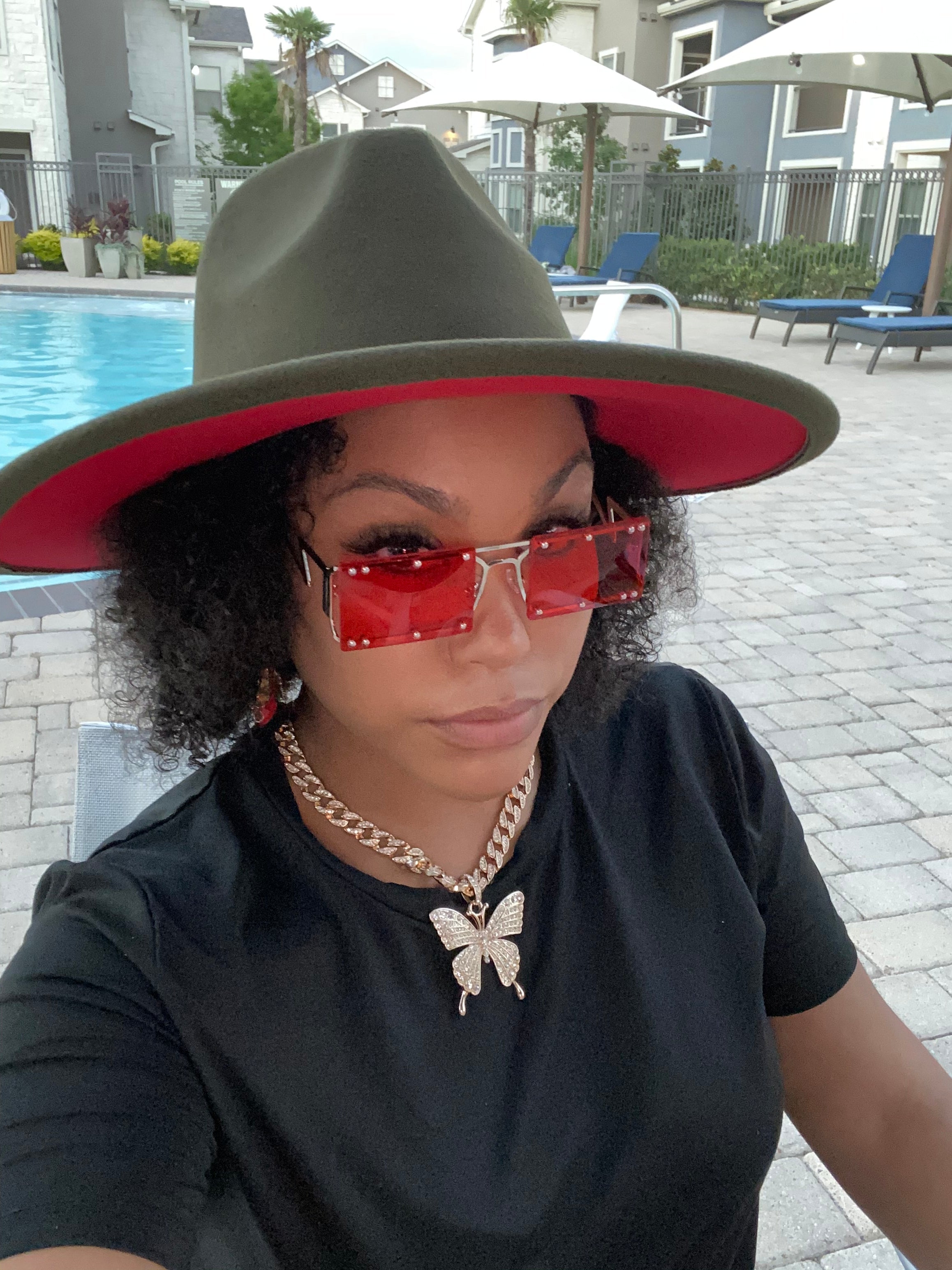 Olive Red Fedora W