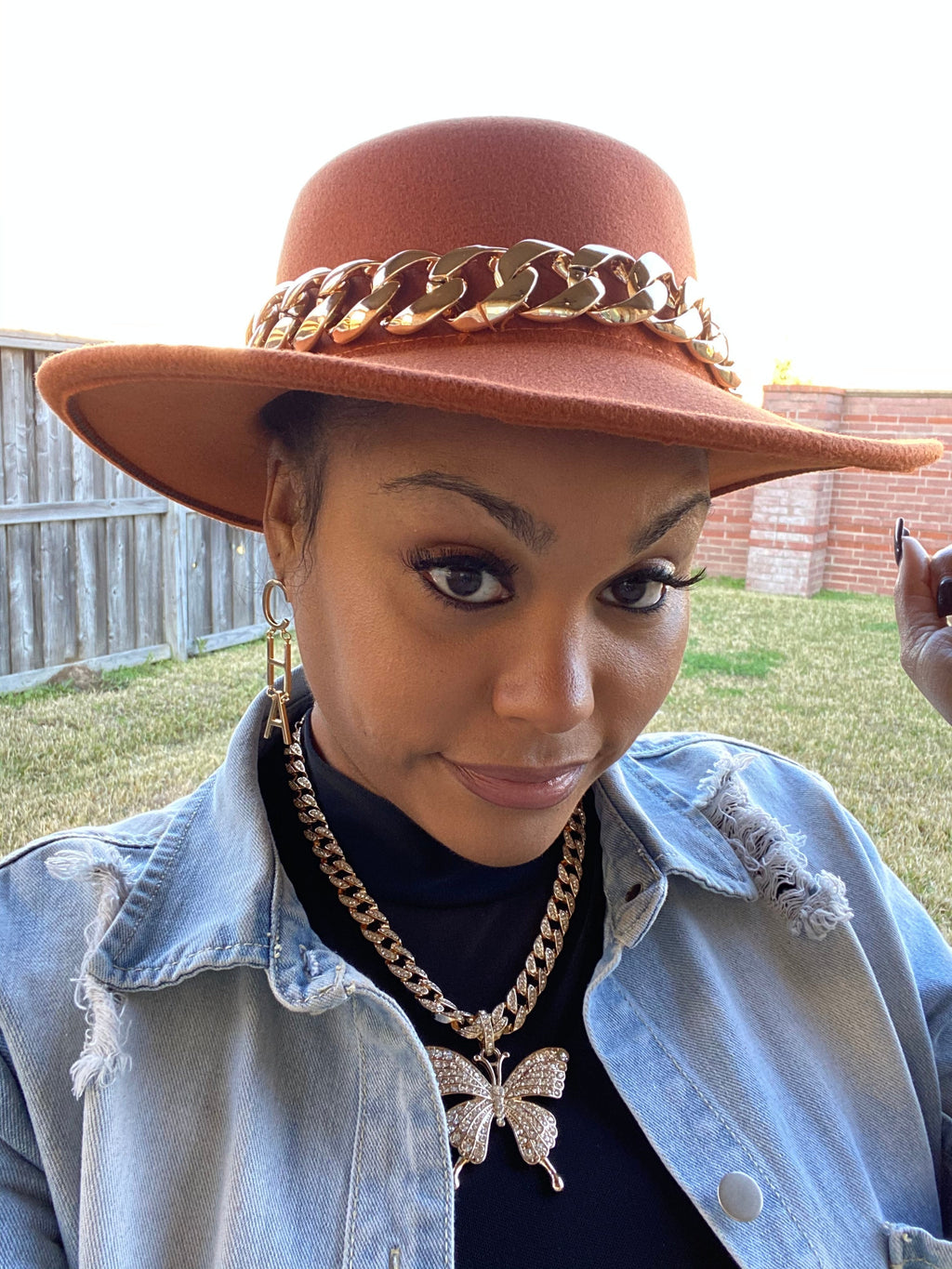 Chain Fedora Tan