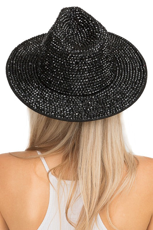 Bling Cowgirl Fedora Black