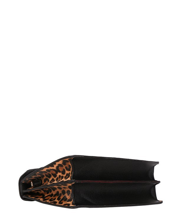 Color Block Red 2 Pcs Leo Lover Purse