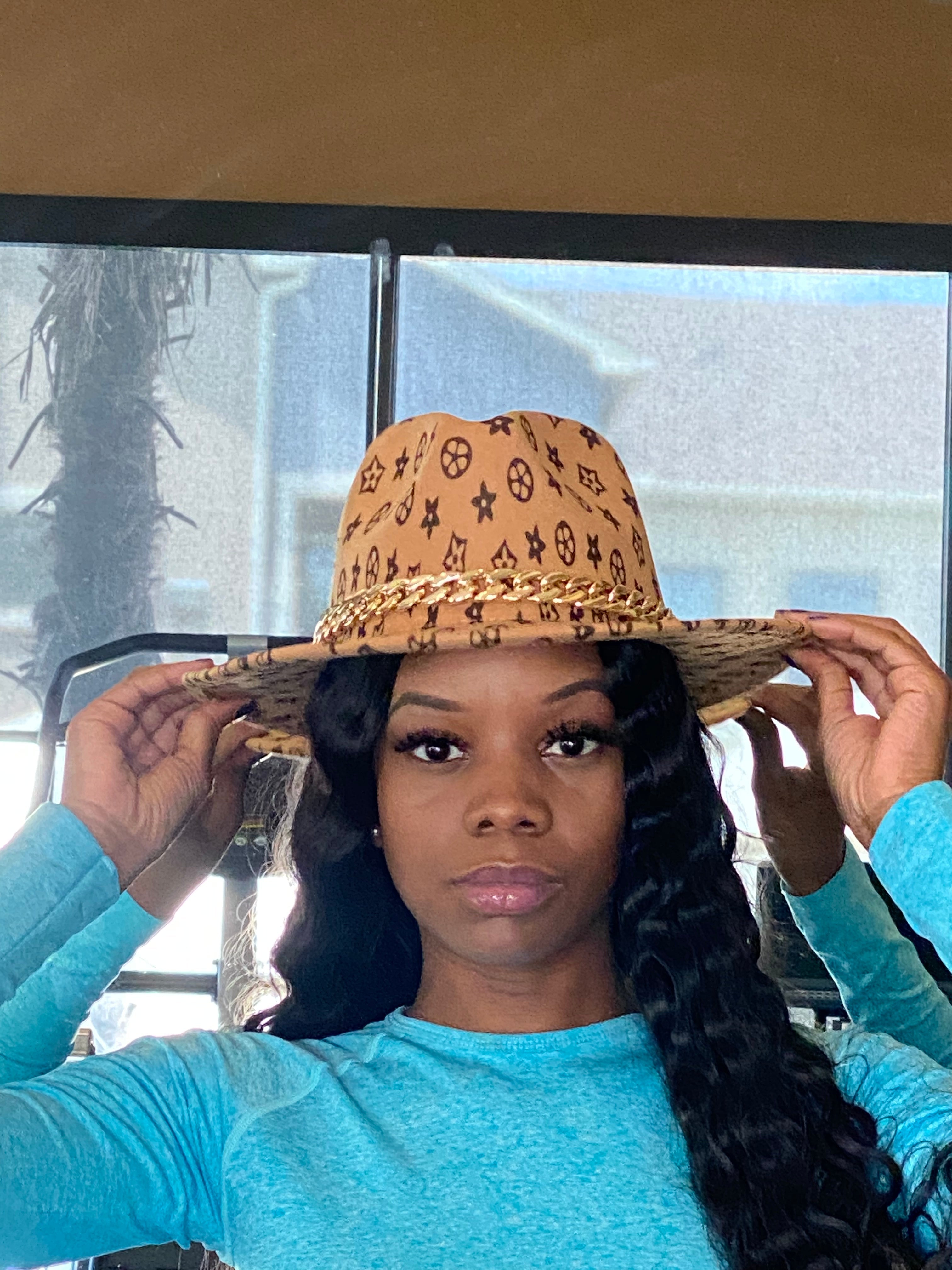 Luxury Chain Fedora Camel SM