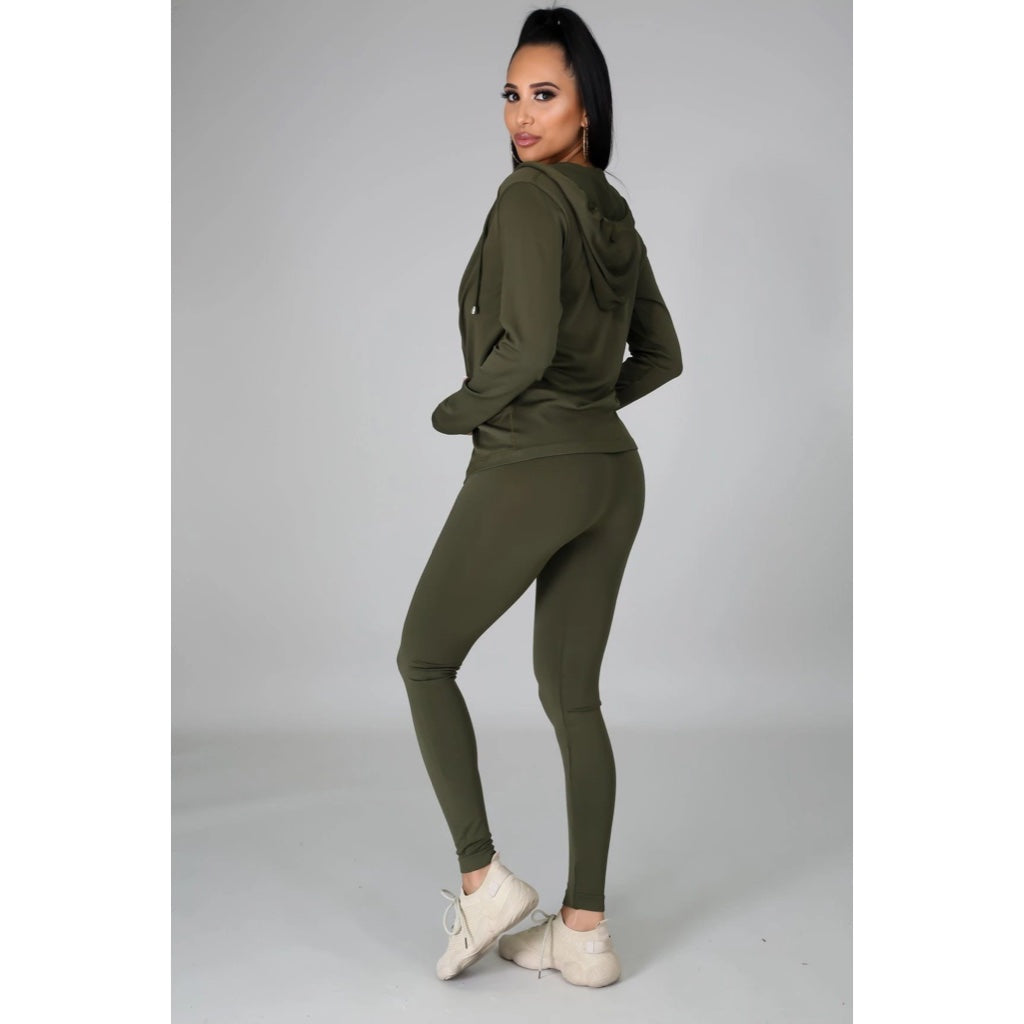 Ola Seamless 2 Piece Set Olive