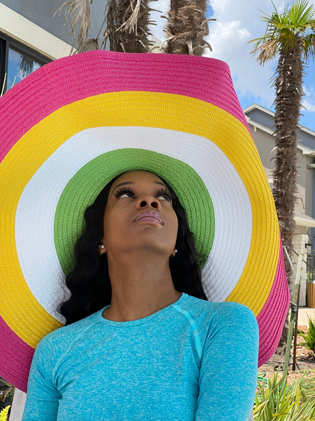 Big Oversized Floppy Sun Hat Multi