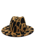 Cow Print Fedora Khaki