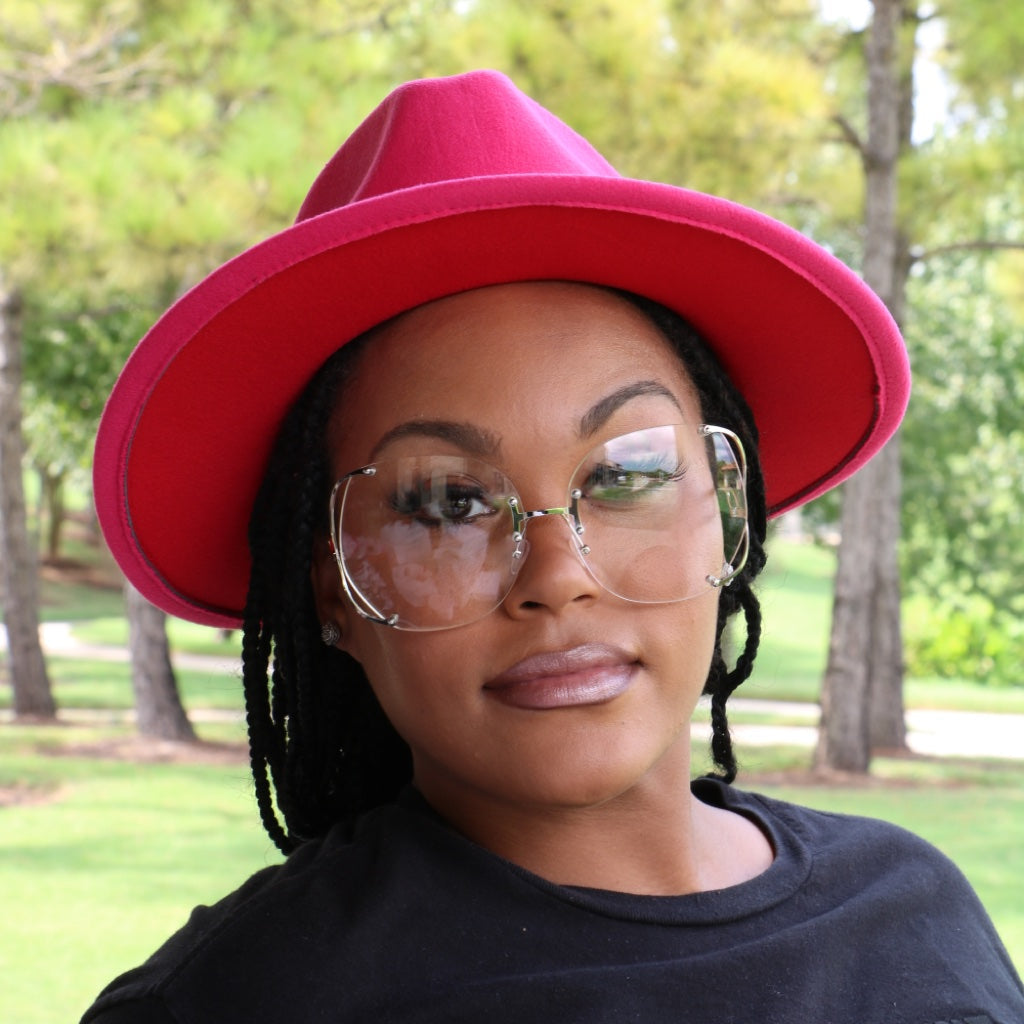 Pink Red Fedora