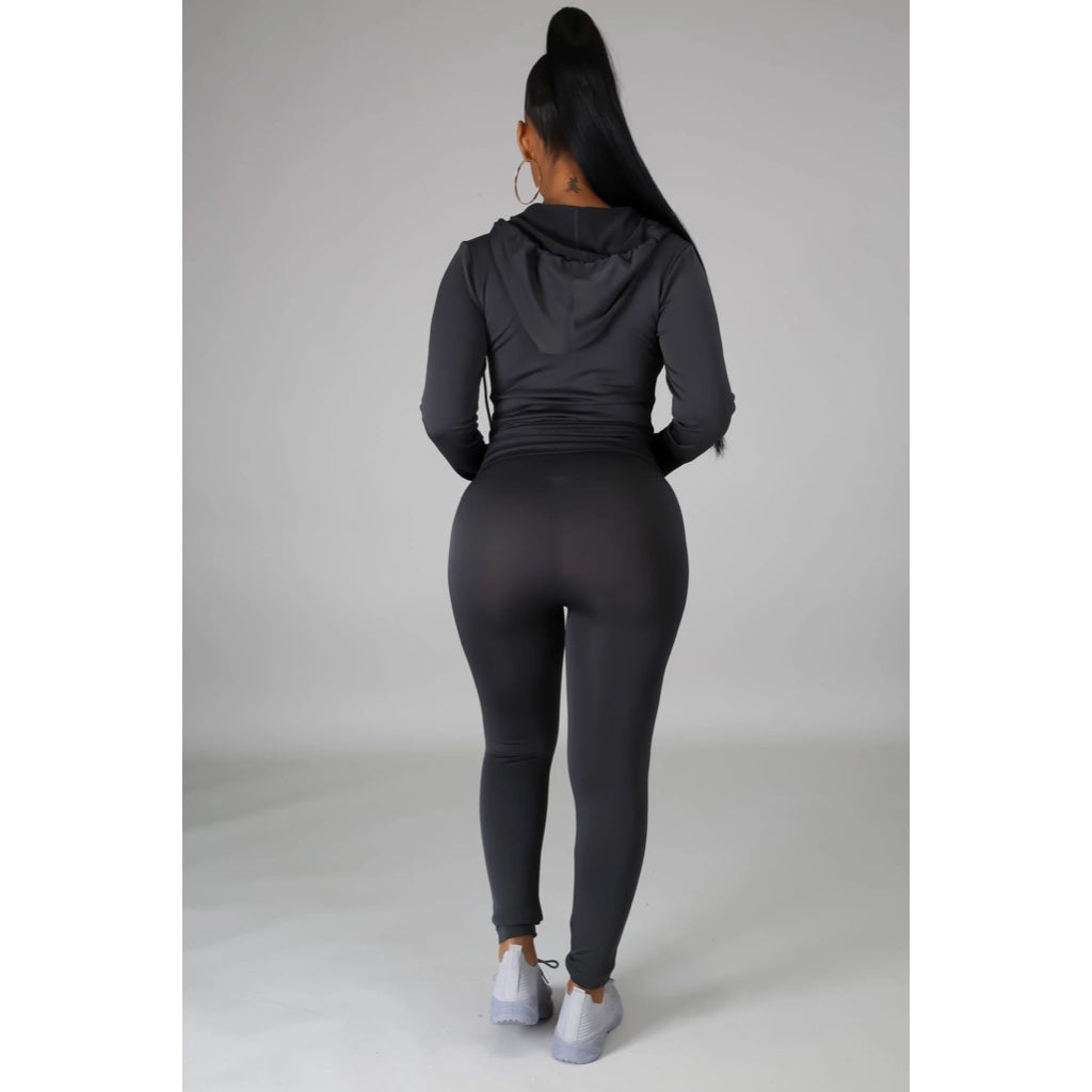 Ola Seamless 2 Piece Set Charcoal
