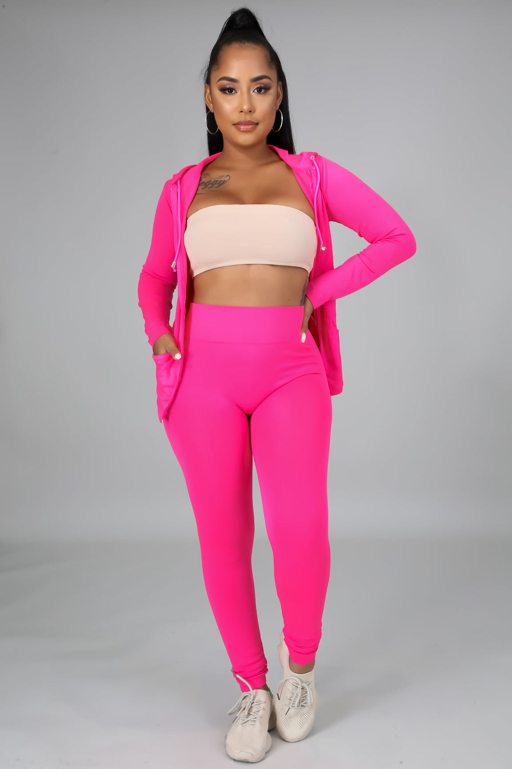 Ola Seamless 2 Piece Set Neon Pink