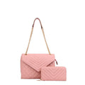 Most Wanted 2 IN 1 Quilted Chain Crossbody Pink