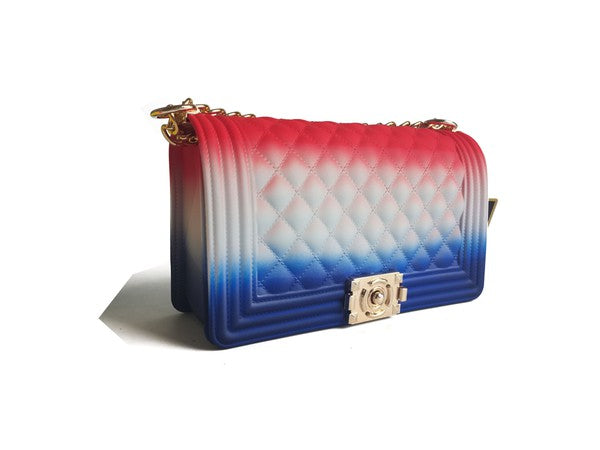 FLAG JELLY PURSE RED BLUE