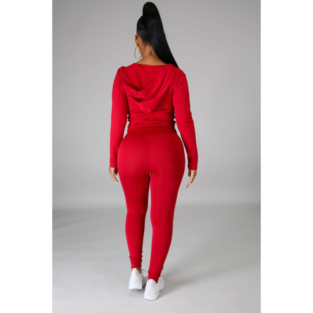 Ola Seamless 2 Piece Set Plus Size Red