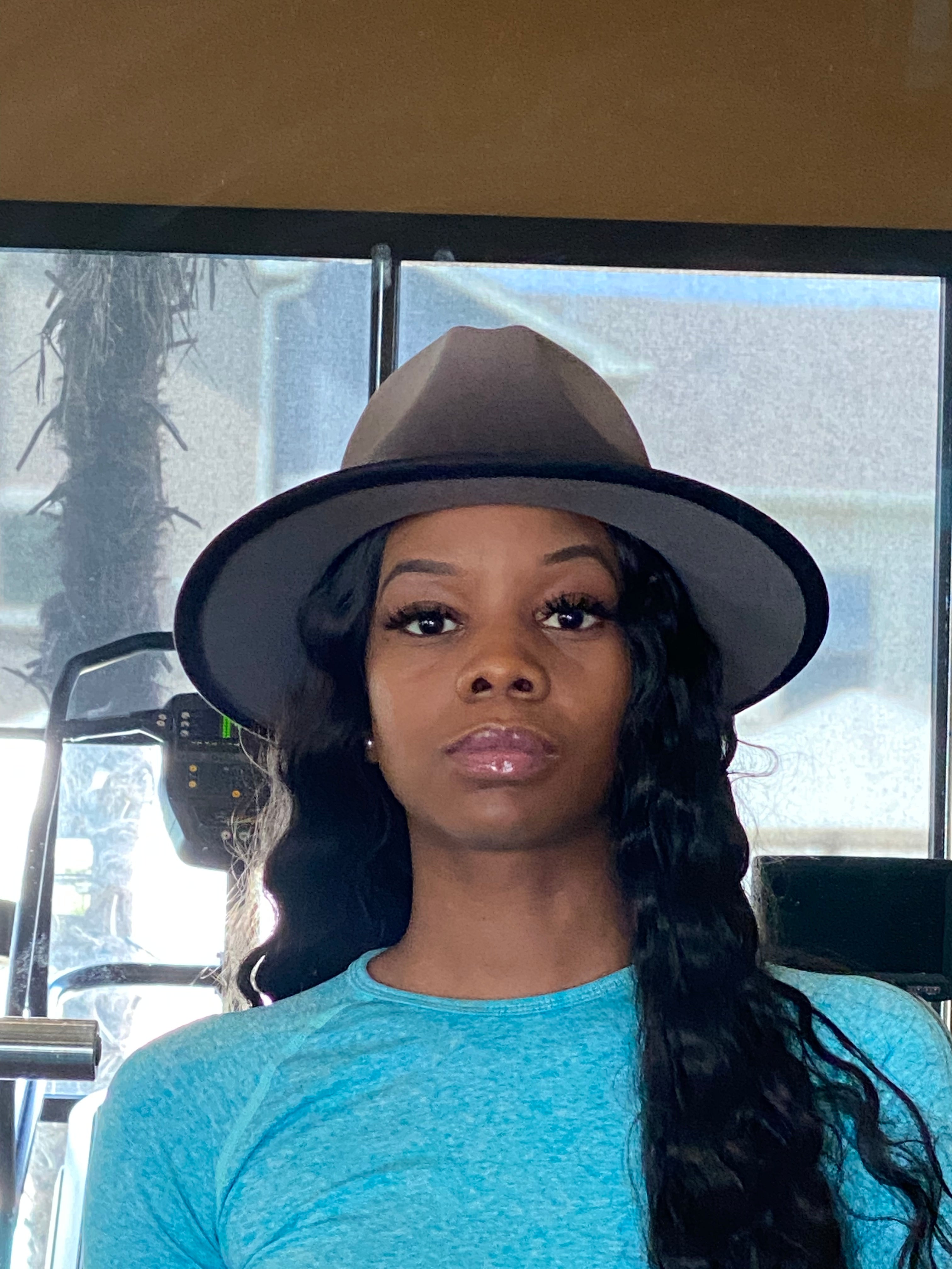 Ombre Chain Fedora Gray