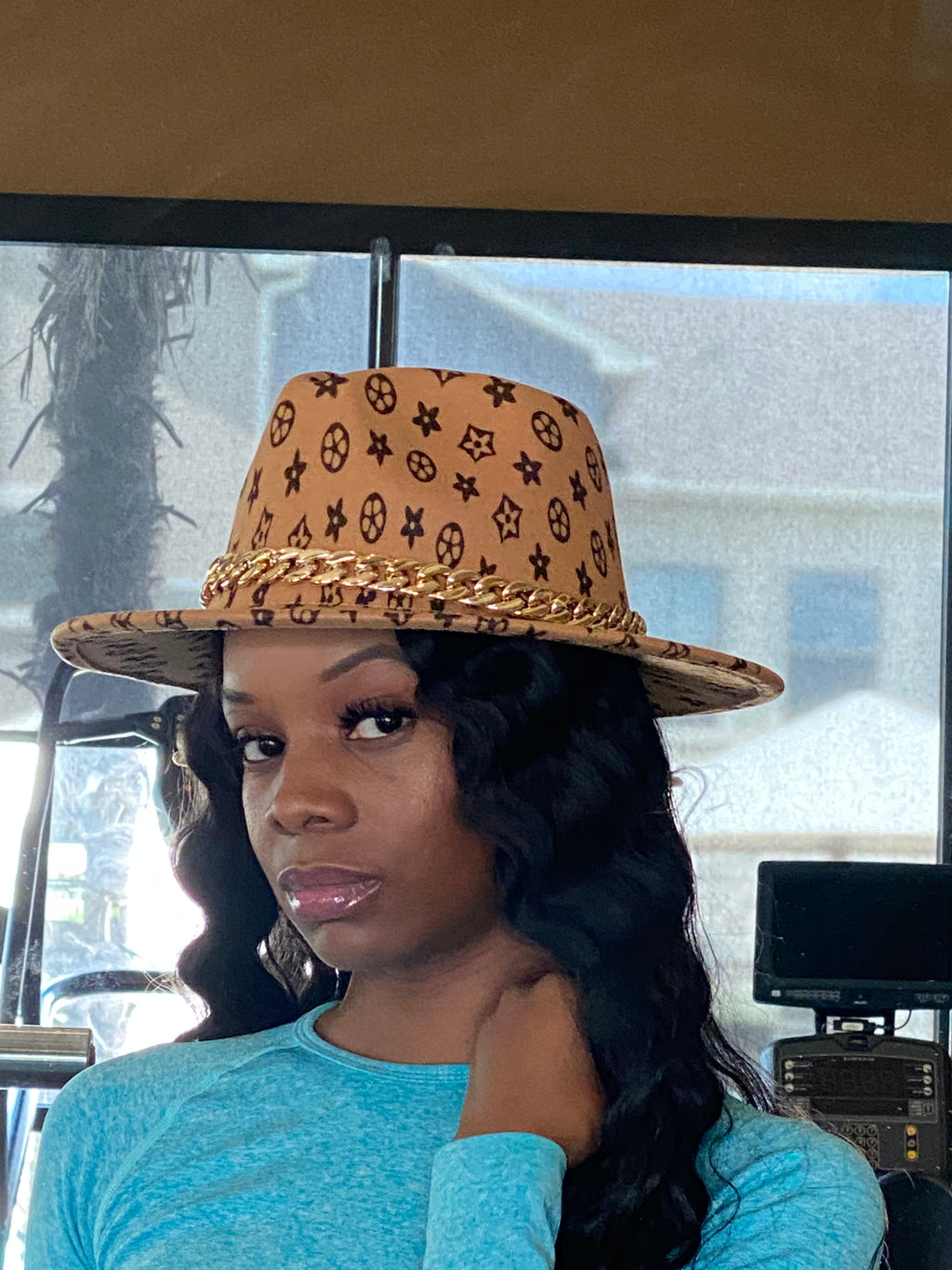 Luxury Chain Fedora Camel SM