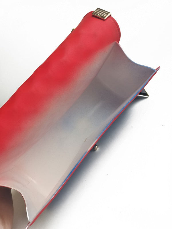 FLAG JELLY PURSE RED BLUE