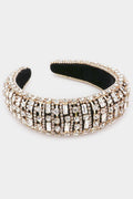 SHINY STONE PADDED HEADBAND GOLD