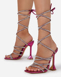 Lace Up Bling Pink