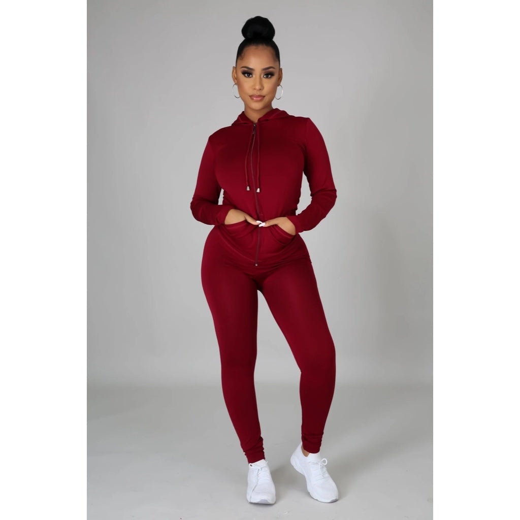 Ola Seamless 2 Piece Set Burgundy