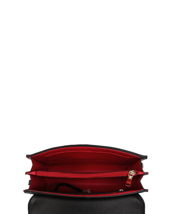 Color Block Red 2 Pcs Leo Lover Purse