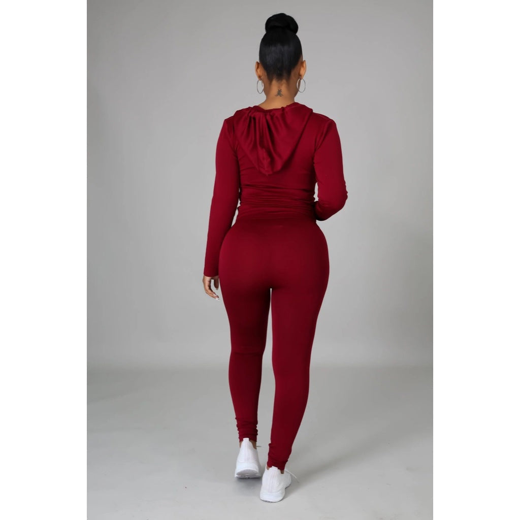 Ola Seamless 2 Piece Set Burgundy