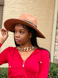 Luxe Fedora Tan W