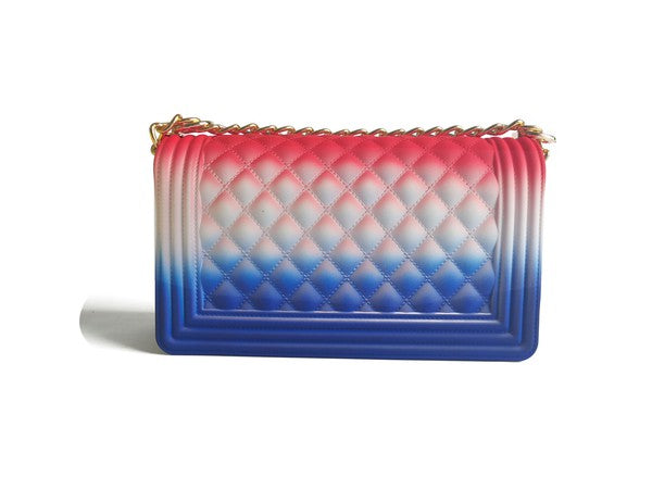 FLAG JELLY PURSE RED BLUE