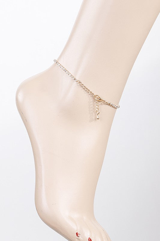 Bengy Dollar Sign Anklet Silver
