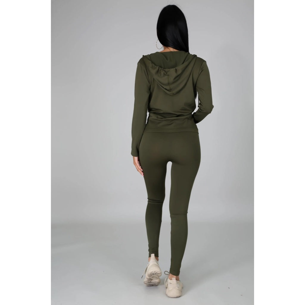 Ola Seamless 2 Piece Set Olive