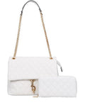 Most Wanted 2 IN 1 Quilted Chain Bag White