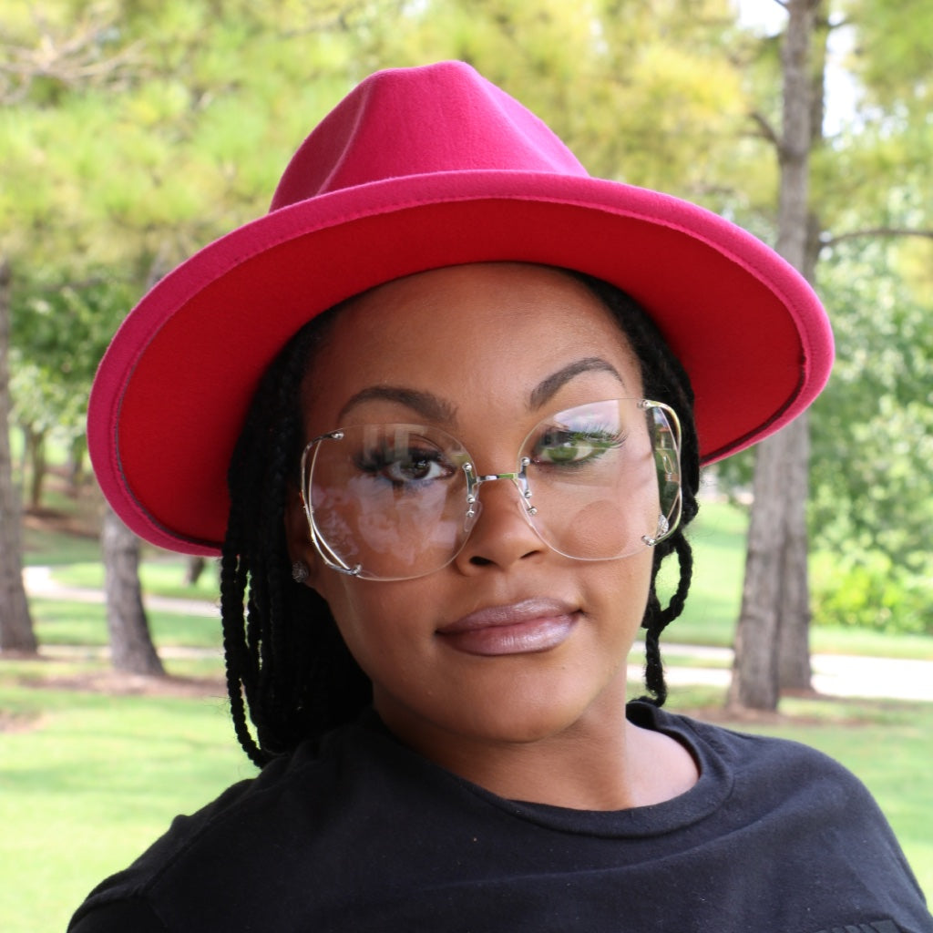 Pink Red Fedora