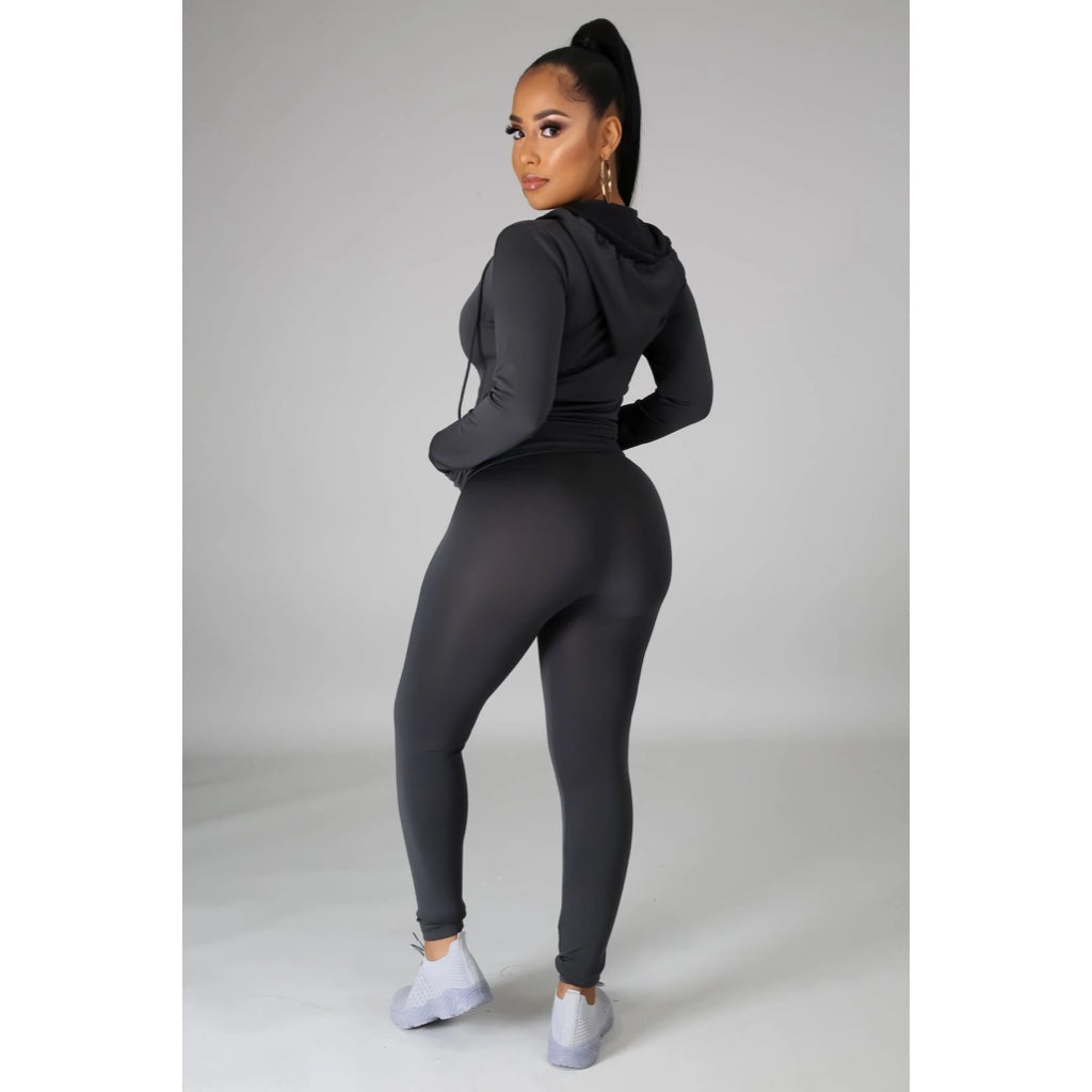 Ola Seamless 2 Piece Set Charcoal