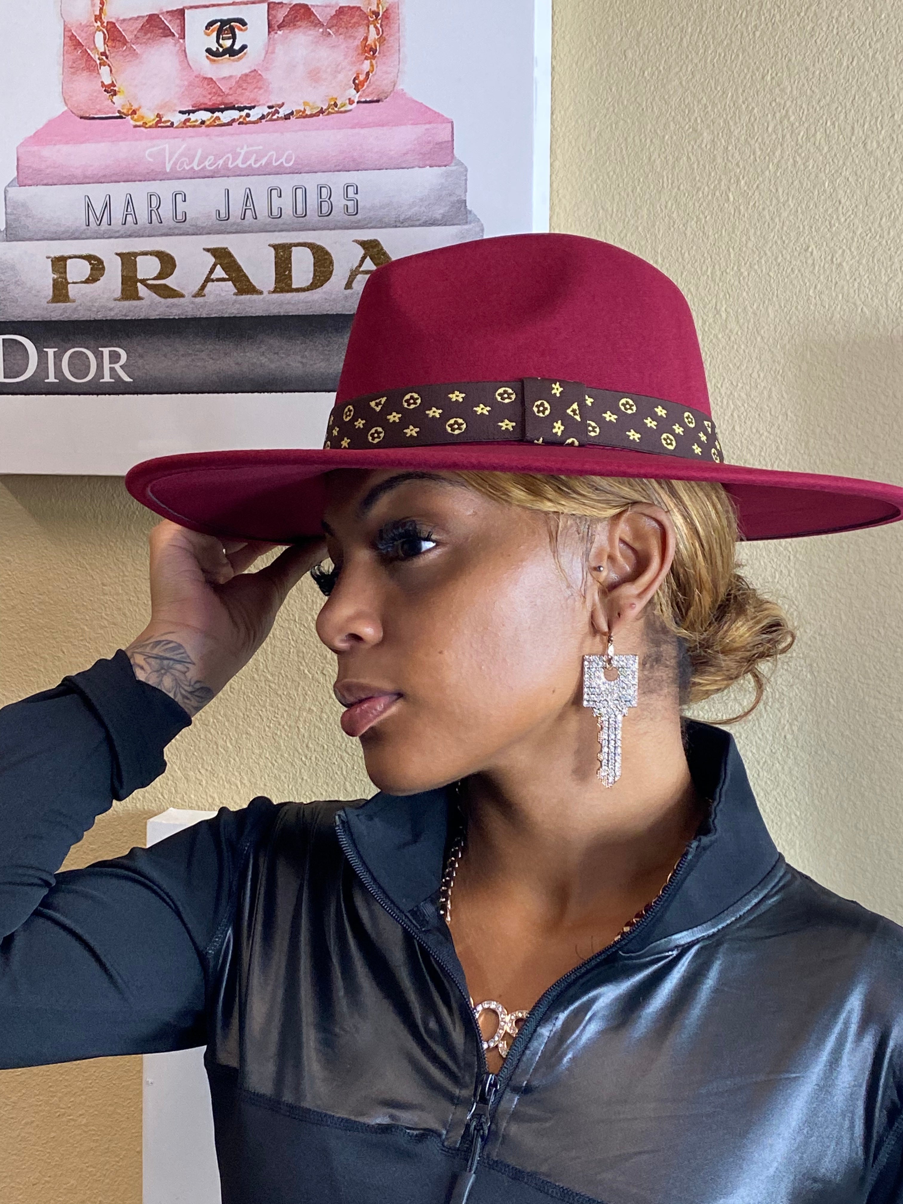 Luxe Band Fedora Burgundy