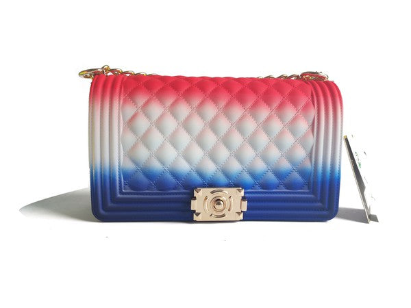 FLAG JELLY PURSE RED BLUE