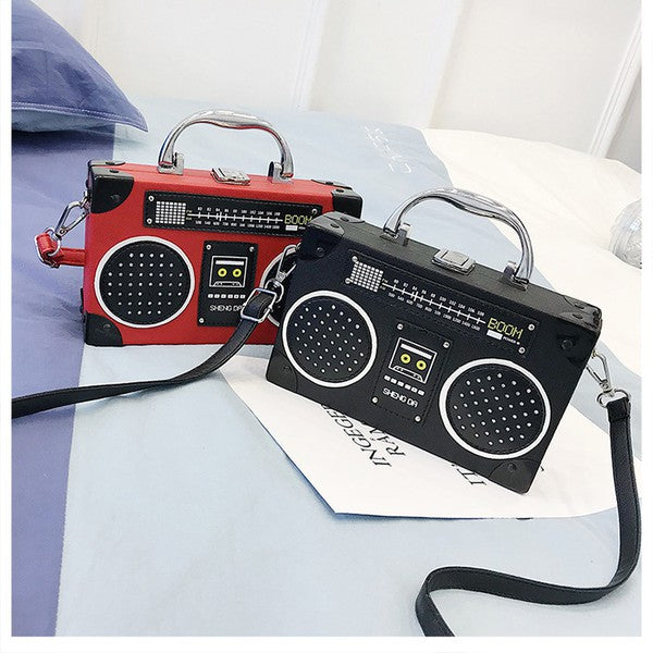 Radio Box Crossbody Bag Red