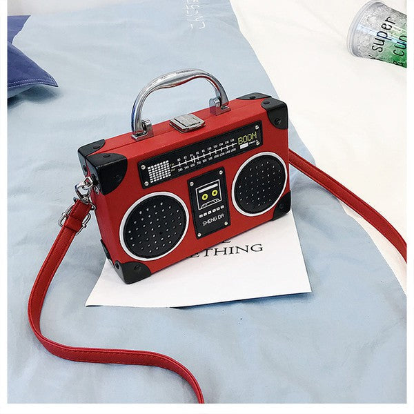 Radio Box Crossbody Bag Black