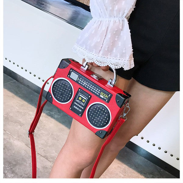 Radio Box Crossbody Bag Black