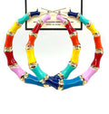Bamboo Earrings Round Multi