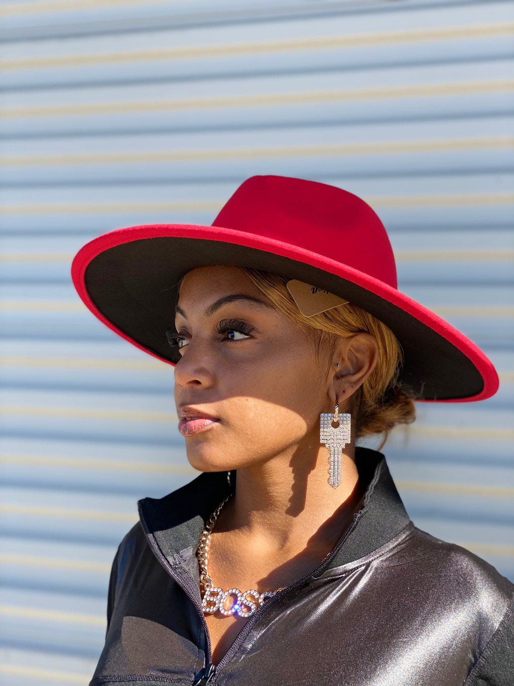 Hottest Red Black Chain Fedora