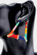 Small Bamboo Trapezoid Earrings Multi