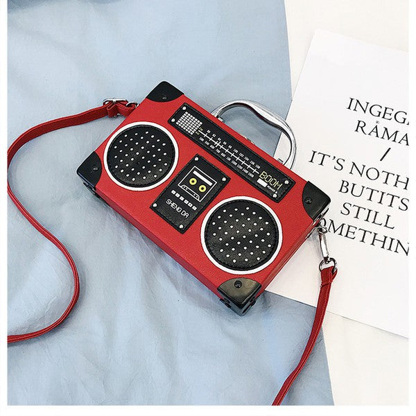 Radio Box Crossbody Bag Black