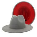 Gray Red Fedora