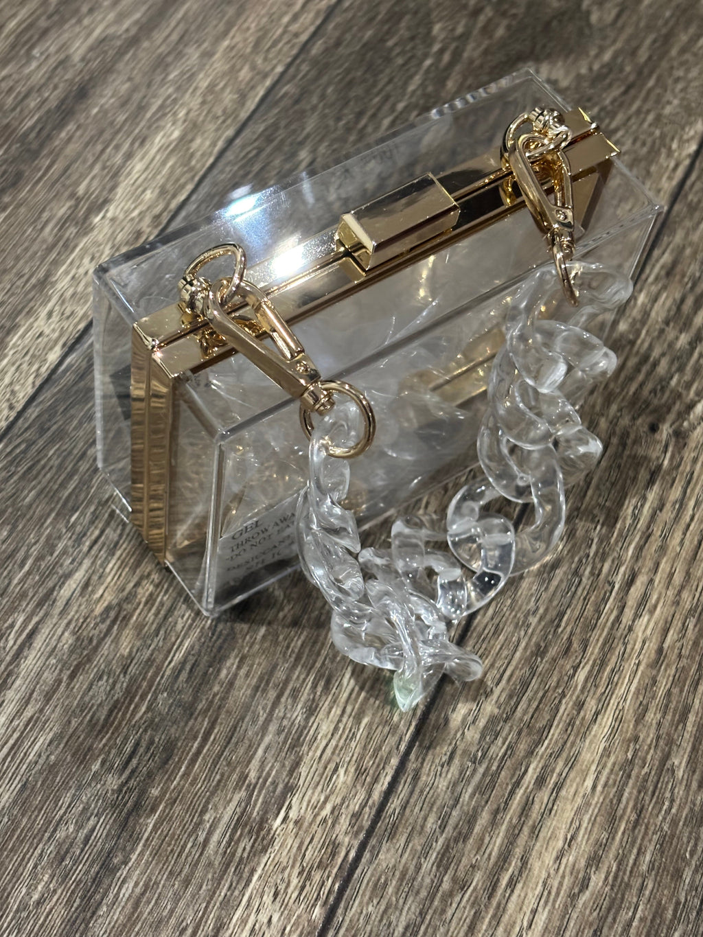 Clear Swag Box Purse
