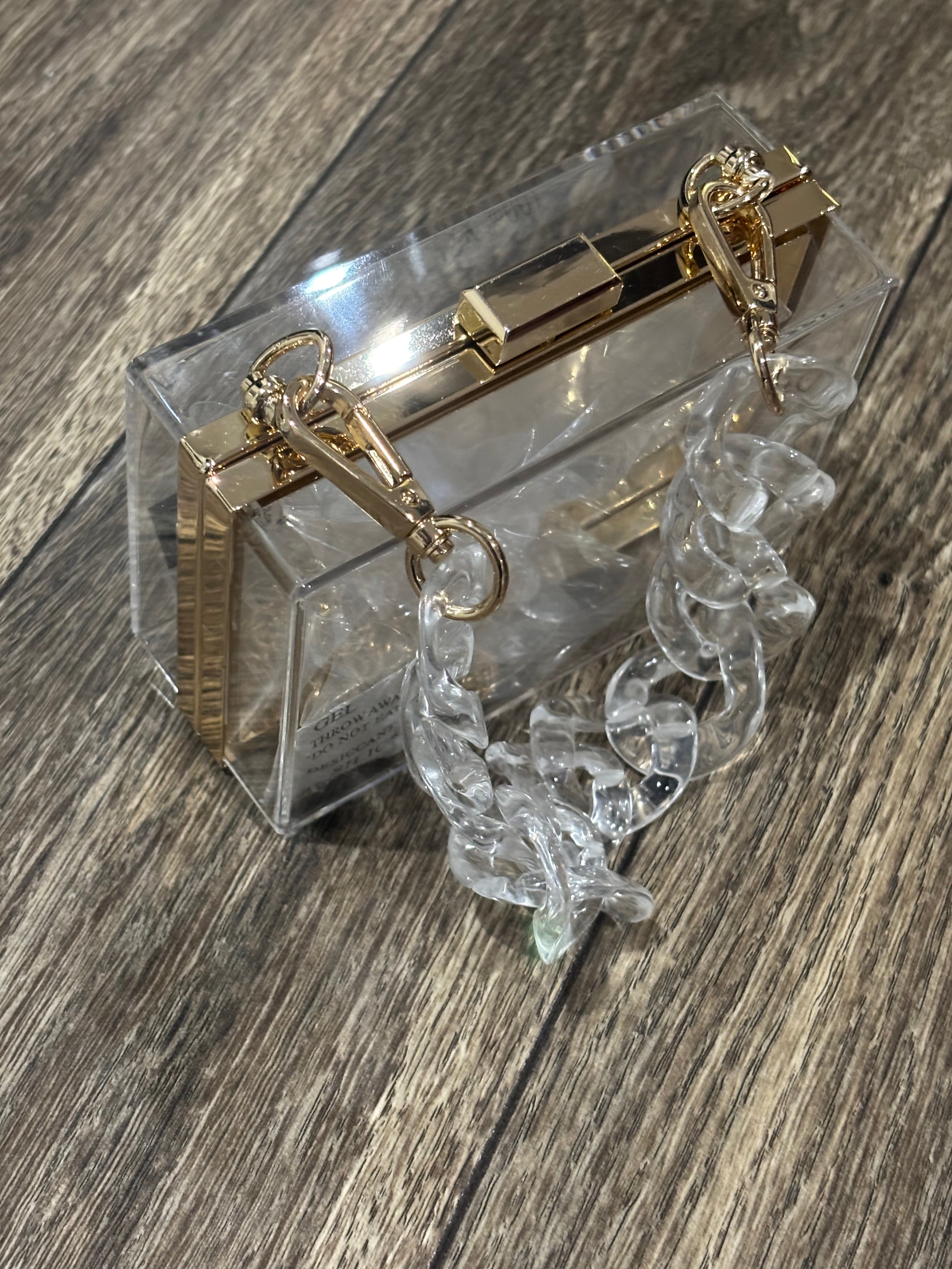 Clear Swag Box Purse