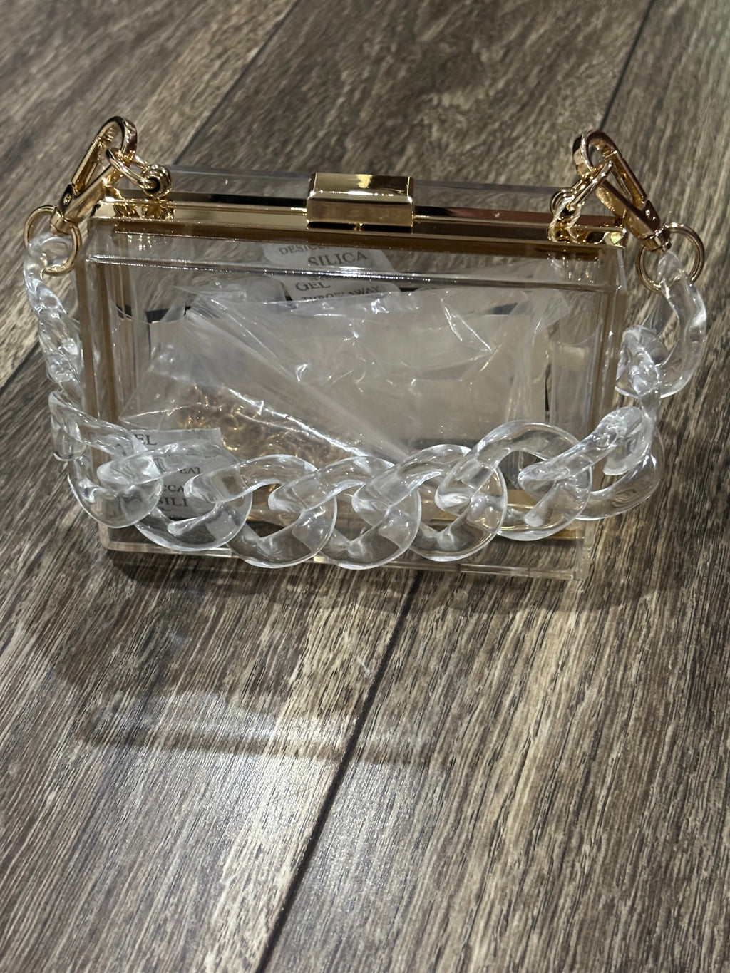 Clear Swag Box Purse